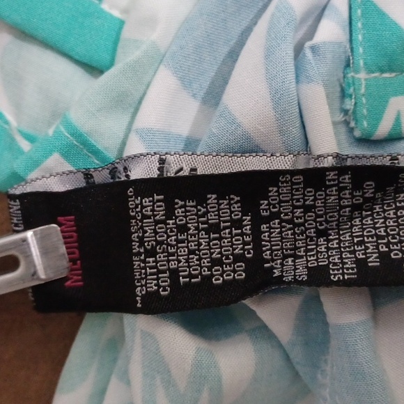 Maui & Sons men's Med blu grn wht checked SS Button down shirt - Picture 9 of 9